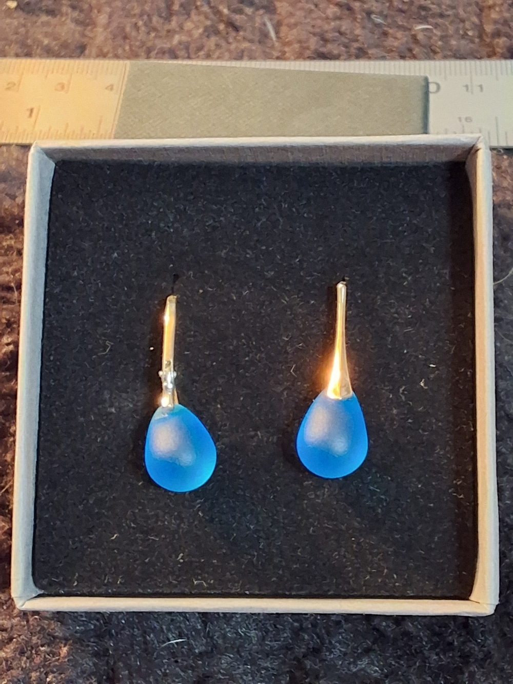 Blue Teardrop Dangle Earrings - Women Jewelry